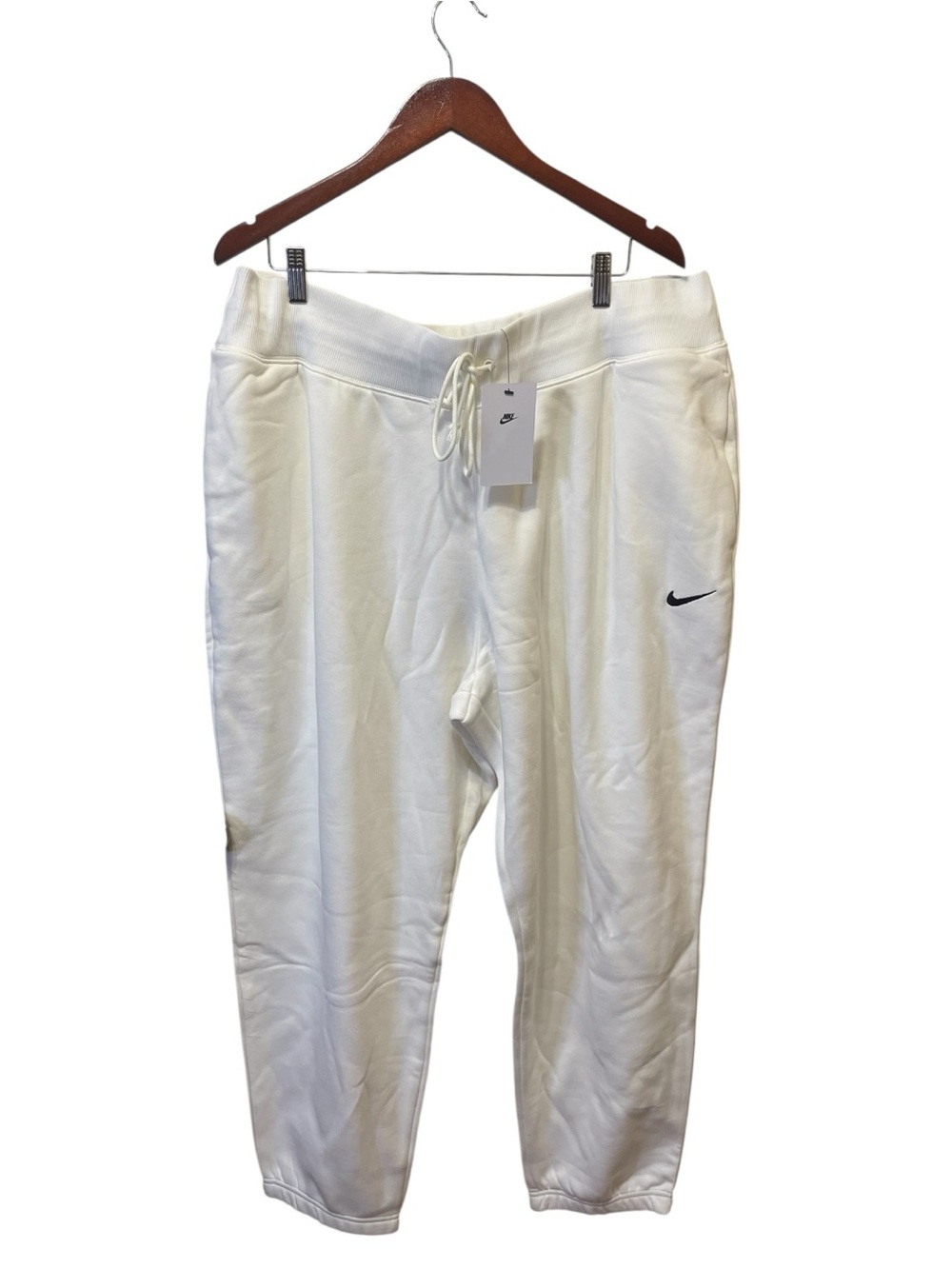 Nike Women’s White Phoenix High Waist Fleece Jogging Sweatpants sz 3X NWT